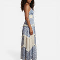Floral Tiered Wedding Guest Maxi Dress with Spaghetti Straps