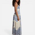 Floral Tiered Wedding Guest Maxi Dress with Spaghetti Straps