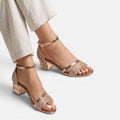Women Orthopedic Sandals Ankle Strap Block Heel Open Toe