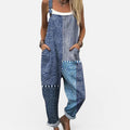 Sleeveless Printed Pocket Jumpsuit