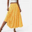 Maxi Skirt Relaxed Fit Tiered Floral Print