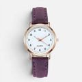 Quartz Watch with Faux Leather Strap