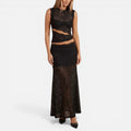Wedding Guest Lace Two Piece Maxi Dress