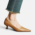 Orthopedic Pumps Pointed Toe Slip On Low Heel