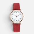 Quartz Watch with Faux Leather Strap