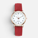 Quartz Watch with Faux Leather Strap
