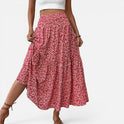 Maxi Skirt Relaxed Fit Tiered Floral Print