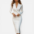 Long Sleeve Tailored Midi Dress