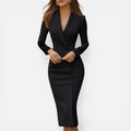 Long Sleeve Tailored Midi Dress