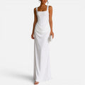 Square Neck Wedding Maxi Dress