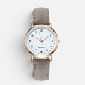 Quartz Watch with Faux Leather Strap