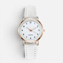 Quartz Watch with Faux Leather Strap