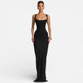Square Neck Wedding Maxi Dress
