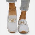 Metal Detail Slip On Loafers