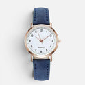 Quartz Watch with Faux Leather Strap