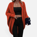 Open Front Ribbed Knit Long Sleeve Cardigan
