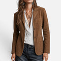 Blazer Button Front Long Sleeve Notch Lapel