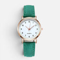 Quartz Watch with Faux Leather Strap