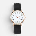 Quartz Watch with Faux Leather Strap
