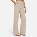 High Waisted Wide Leg Straight Fit Pants
