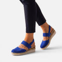Orthopedic Espadrille Flats Slingback Canvas Closed Toe Elastic Strap