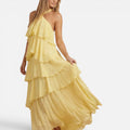 Wedding Tiered Maxi Dress with Halter Neck