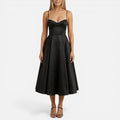 Spaghetti Straps Wedding Guest Midi Dress