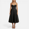 Spaghetti Straps Wedding Guest Midi Dress
