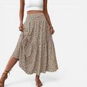 Maxi Skirt Relaxed Fit Tiered Floral Print