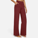 High Waisted Wide Leg Straight Fit Pants