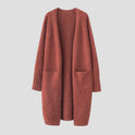 Open Front Cardigan Knit Long Sleeve