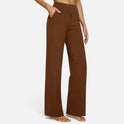 High Waisted Wide Leg Straight Fit Pants