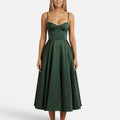 Spaghetti Straps Wedding Guest Midi Dress