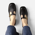 Orthopedic Mary Jane Shoes Buckle Strap Square Toe