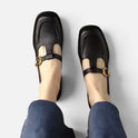 Orthopedic Mary Jane Shoes Buckle Strap Square Toe