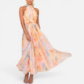 Maxi Dress Halter Neck Sleeveless Floral Print