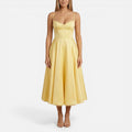 Spaghetti Straps Wedding Guest Midi Dress