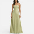 Maxi Dress Pleated Strapless Sleeveless Formal Dress