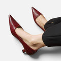 Orthopedic Pumps Pointed Toe Slip On Low Heel