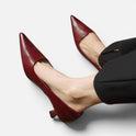 Orthopedic Pumps Pointed Toe Slip On Low Heel