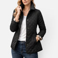 Quilted Button Jacket with Collar