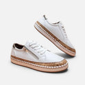 Orthopedic Sneakers Lace Up Side Zip Floral Casual Shoes