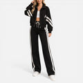 Striped Zip Tracksuit Set
