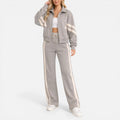 Striped Zip Tracksuit Set