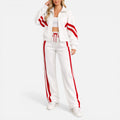 Striped Zip Tracksuit Set