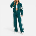 Striped Zip Tracksuit Set