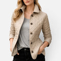 Quilted Button Jacket with Collar