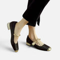 Orthopedic Mary Jane Shoes Square Toe Embossed Buckle Strap