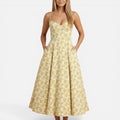 Spaghetti Straps Wedding Guest Midi Dress