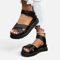 Platform Sandals Buckle Strap Open Toe